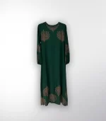 Viskon Düz Desenli Elbise