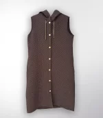 Kapitone Düğmeli Kapşonlu Yelek - Görsel 2