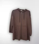 Kanguru Cepli Taşlı Hırka - Görsel 3