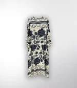 Viskon Düz Desenli Elbise - Görsel 3