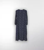 Bürümcek Desenli Düz Siyah Elbise - Görsel 5